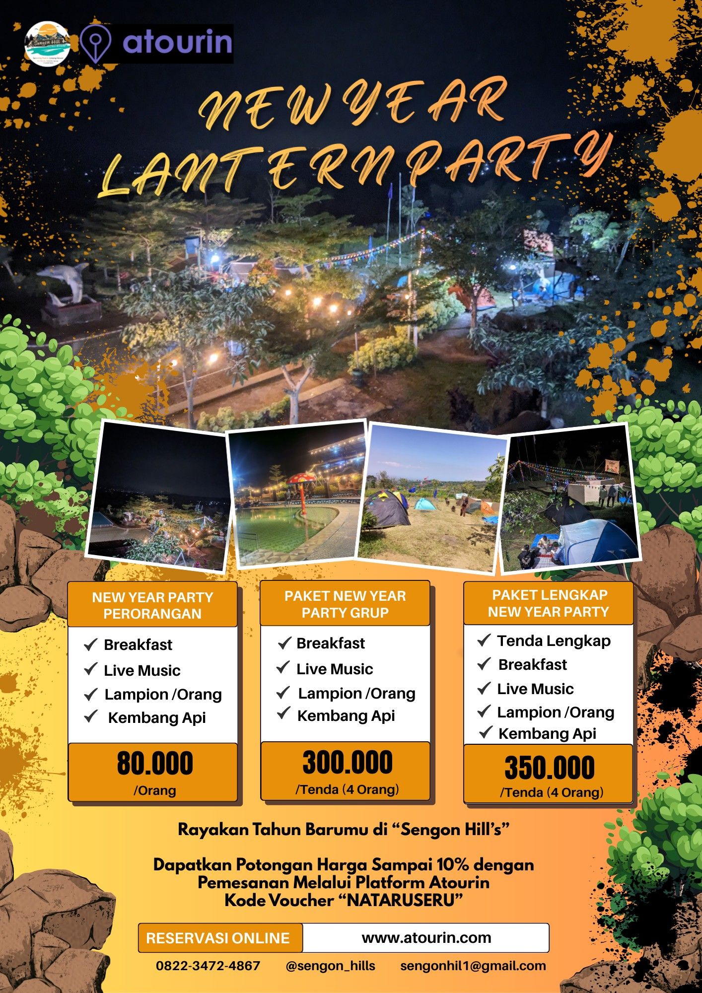 Paket Camp dan Festival Lampion Tahun Baru 2026 di Sengon Hill's